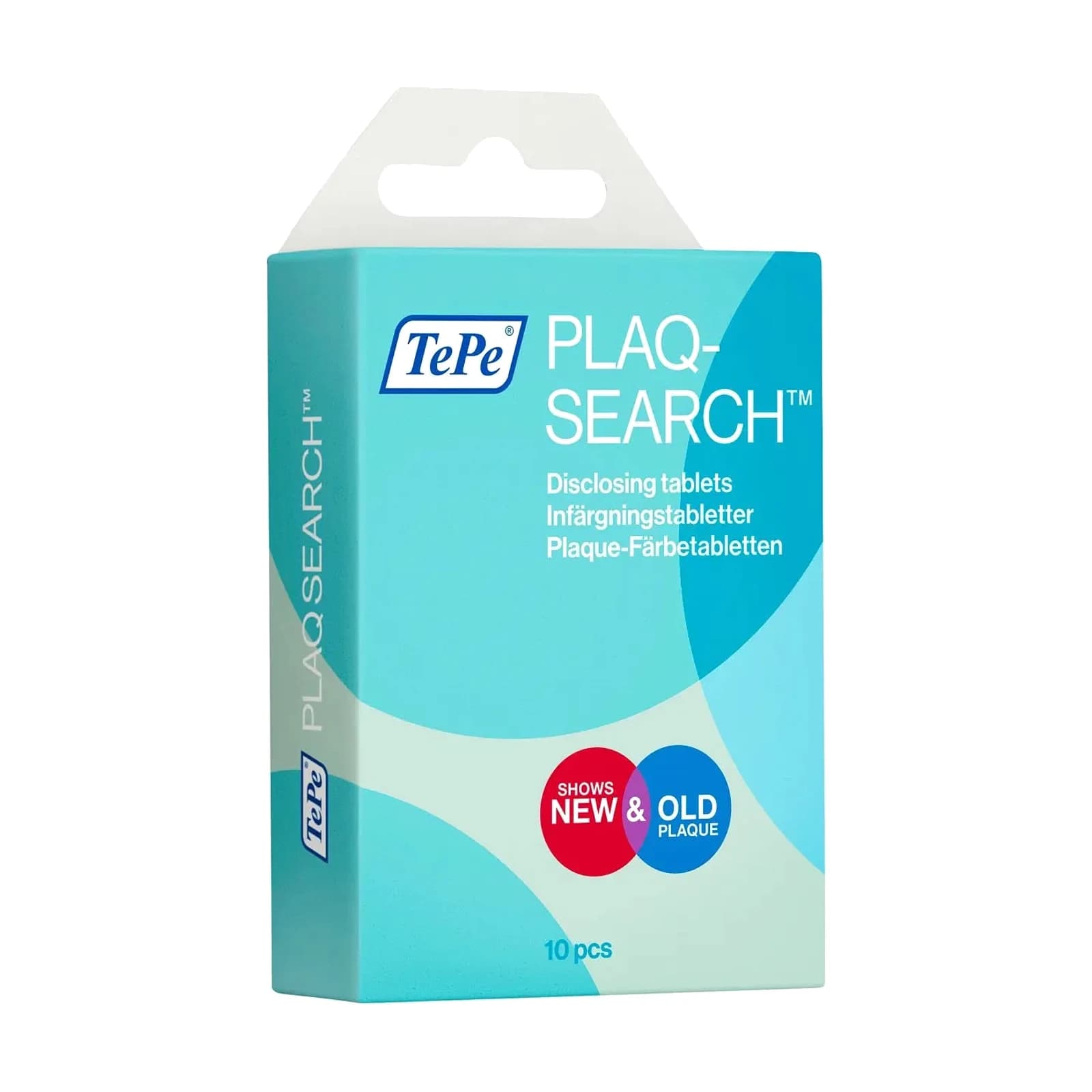 TePe PlaqSearch disclosing tablets box